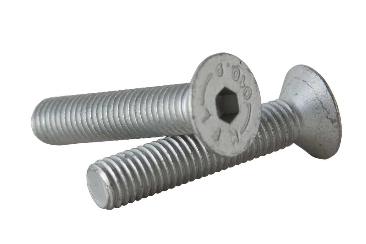 Гвинт, головка потайна M16x40 10.9 шліц шестигранний (INBUS), цинк